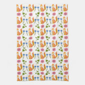 Hübsches Foxy Blumenpastellmuster Geschirrtuch (Vertikal)
