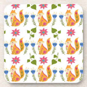 Hübsches Foxy Blumenpastellmuster Getränkeuntersetzer