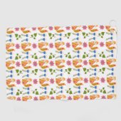 Hübsches Foxy Blumenpastellmuster Golfhandtuch (Horizontal)