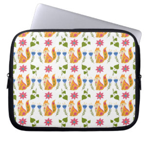 Hübsches Foxy Blumenpastellmuster Laptopschutzhülle