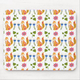 Hübsches Foxy Blumenpastellmuster Mousepad