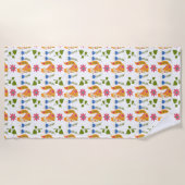 Hübsches Foxy Blumenpastellmuster Strandtuch (Vorderseite)