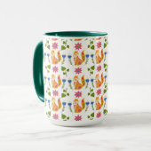 Hübsches Foxy Blumenpastellmuster Tasse (Vorderseite Links)
