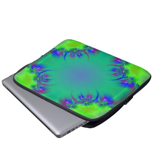 Hübsches Fraktal Design Laptopschutzhülle (Vorne Knopf)
