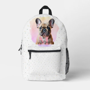 Hübsches Französisches Bulldog Puppy Animal Pink M Bedruckter Rucksack