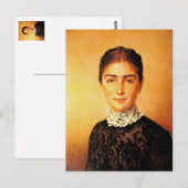 Hübsches Frauenportrait Postkarte (Vorne/Hinten)