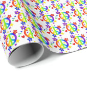 Hübsches Friedenszeichen auf Geschenkpapier (Rolleneckpunkt)