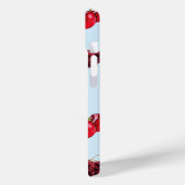 Hübsches Fruchtmuster auf blauem Hintergrund Case-Mate iPhone Hülle (Rückseite / Links)