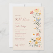 Hübsches Frühlingsfloral Brautparty Einladung (Vorderseite)