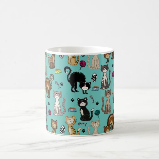 Hübsches Funny Cat Pattern Kaffeetasse (Mittel)