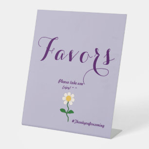 Hübsches Gänseblümchen-Baby-Mädchen-Dusche-Gunst-T Sockelschild