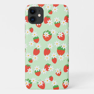 Hübsches Gänseblümchen-Erdbeer-Weihnachtsmuster Case-Mate iPhone Hülle
