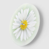 Hübsches Gänseblümchen-weiße gelbe Blumen-Shabby Große Wanduhr (Winkel)