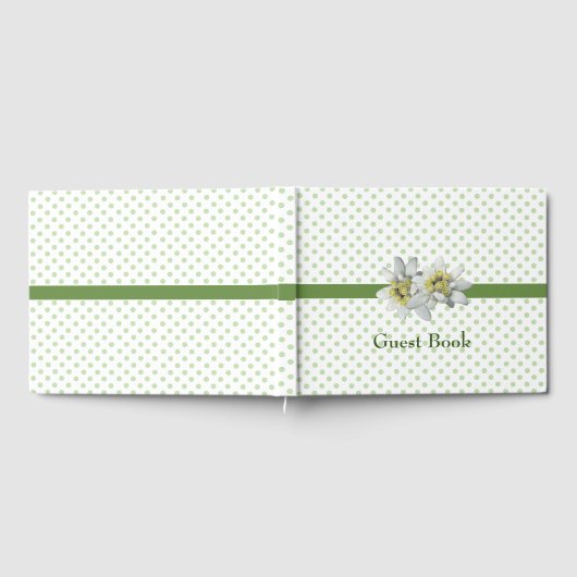 Hübsches Gästebuch Edelweiss und Polka dot Wedding (Voll)