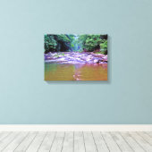 Hübsches Gebirge Bach Schwimmbad Leinwanddruck (Insitu (Holzboden))