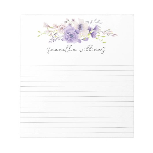 Hübsches, geblümtes Notizblock (Vorderseite)