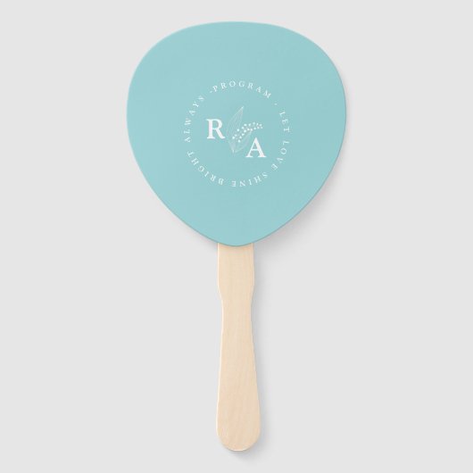 Hübsches, gebogenes Hochzeitsprogramm Fächer (Rückseite)