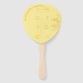 Hübsches, gebogenes Hochzeitsprogramm Fächer (Vorderseite)