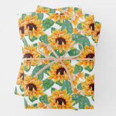 Hübsches Gelb- und Grünmuster Geschenkpapier Set (Beispiel)