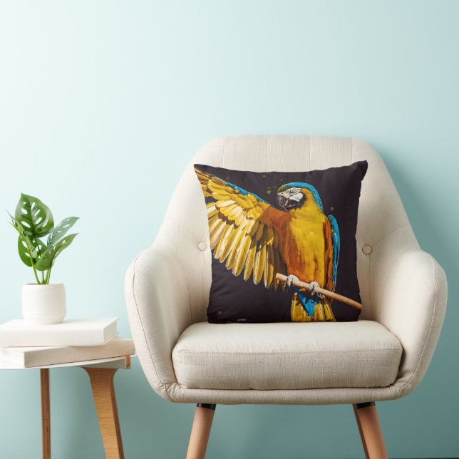 Hübsches Gelbbvögeltier Kissen (Stuhl )