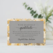 Hübsches Gelbes Beileid Beerdigung Dankeskarte (Stehend Vorderseite)