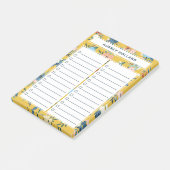 Hübsches gelbes Blumenmuster für Listen Post-it Klebezettel (angewinkelt)