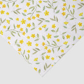 Hübsches gelbes Blumenmuster Seidenpapier (Ausschnitt)