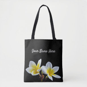 Hübsches Gelbes Plumeria Floral Foto Tasche