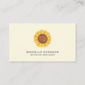 Hübsches gelbes Sonnenblumenwasser-Logo Visitenkarte (Vorderseite)