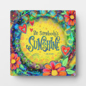 Hübsches Gelbgelb für Jemand Sonnenschein Fotoplatte (Vorderseite)