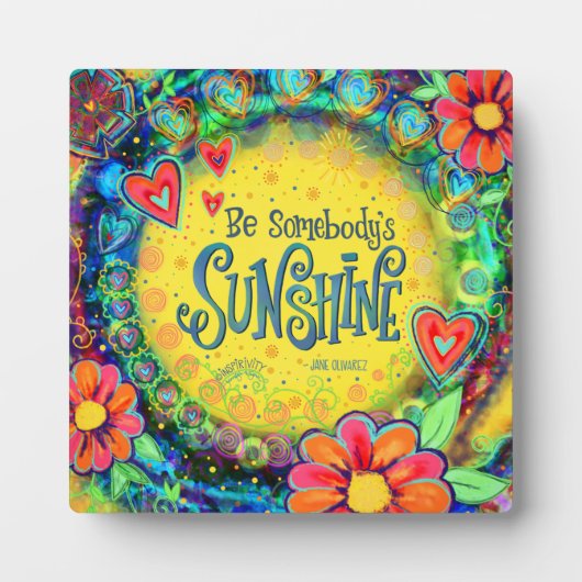 Hübsches Gelbgelb für Jemand Sonnenschein Fotoplatte (Vorderseite)