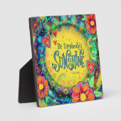 Hübsches Gelbgelb für Jemand Sonnenschein Fotoplatte (Vorderseite)