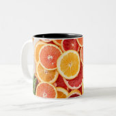 Hübsches Gemüse Zweifarbige Tasse (Vorderseite Links)