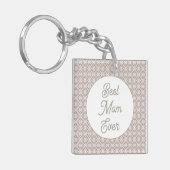 Hübsches geometrisches Muster Schlüsselanhänger (Vorderseite links)