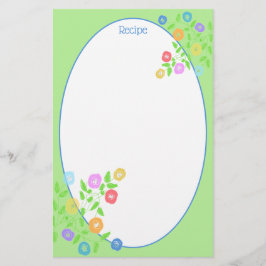 Hübsches, geschwungenes Rezept Briefpapier