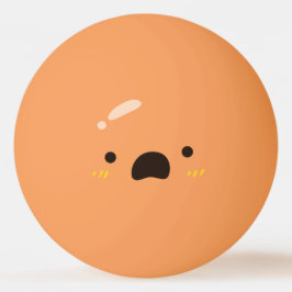 Hübsches Gesicht. Emoji Emoticon. beschäftigt Tischtennisball