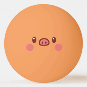 Hübsches Gesicht. Emoji. Emoticon. Herr Porky! Tischtennisball
