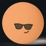 Hübsches Gesicht. Emoji. Emoticon. Mr. Cool! Tischtennisball<br><div class="desc">Abrufbar unter:http://www.zazzle.com/produkto</div>