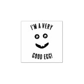 Hübsches Gesicht mit Text Sehr gutes Ei Gummistempel (Prägung)