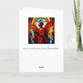 Hübsches gesteinigtes Glas Angel Karte (Rückseite)