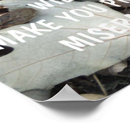 Hübsches Gifteiche-Warnposter Poster (Ecke)