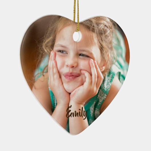 Hübsches Girl-Foto Keramik Ornament (Rechts)