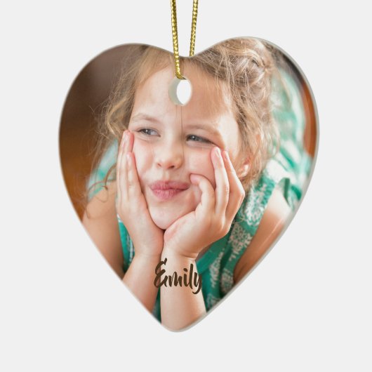 Hübsches Girl-Foto Keramik Ornament (Links)