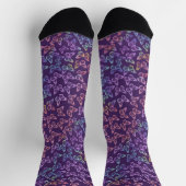 Hübsches Girl-Lila Butterfly-Muster Iridescent Socken (Oben)
