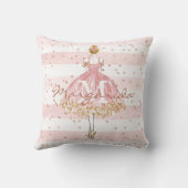 Hübsches Girl-Monogramm Kissen (Rückseite)