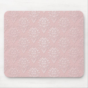 Hübsches Girl Pink Damask Muster Mousepad