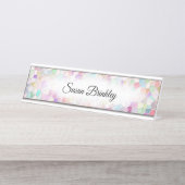 Hübsches Glas Persönlich Schreibtischnamensplakette (Vorderseite )