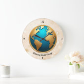 "Hübsches globales Aura" Große Wanduhr (Zuhause)