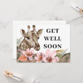 Hübsches Gold Giraffe Floral wird gut Karte (Vorderseite/Rückseite Beispiel)