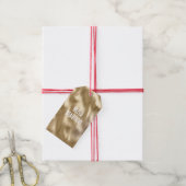 Hübsches Gold Glam und Leopard Geschenkanhänger (Mit Garn)